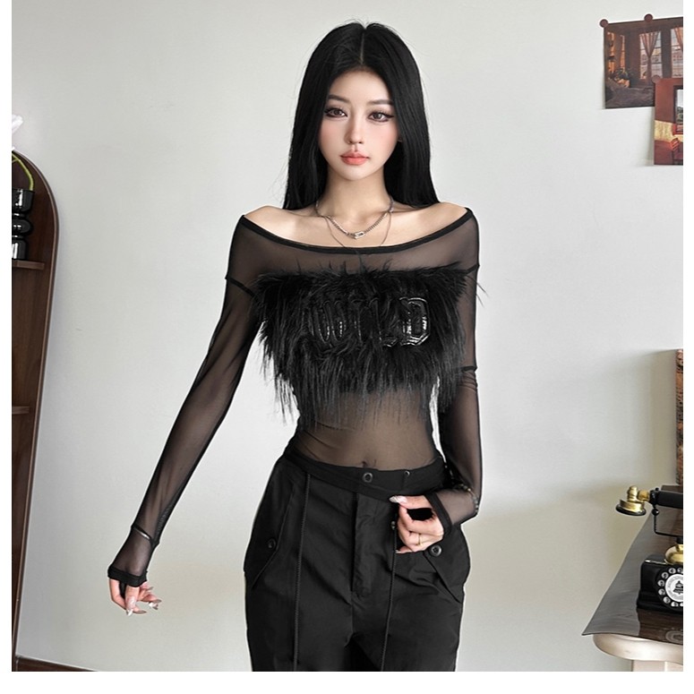  Áo Thun Kliou Tay Dài Hình Eo Màu Trơn Nhìn Xuyên Qua Cơ Thể Gợi Cảm Thường Ngày 2025 Thời Trang Mới Nữ 