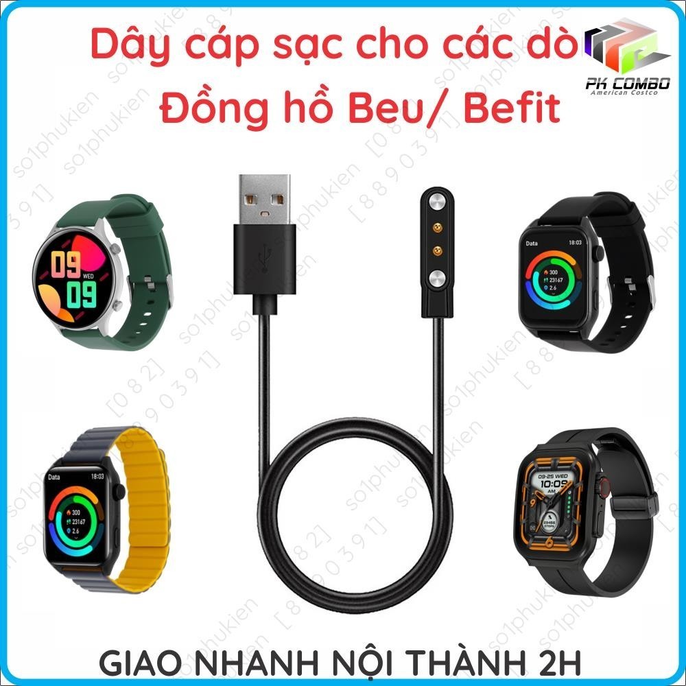 [BH 12th] Dây cáp sạc đồng cho Befit Beu B1/B2/B3/B4/KW09/ PT2/ PT1/WatchS/ Active 1/ Sporty 2 Pro/W