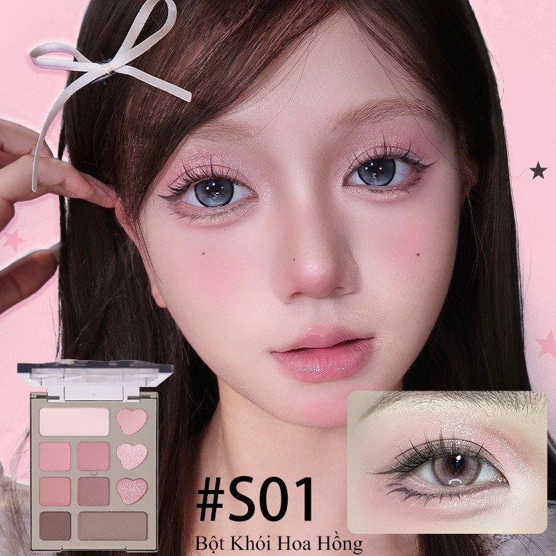 VEECCI Bảng Phấn Mắt 10 Ô Bảng Phấn Mắt Hồng Nhũ Lâu Dài Trang Năng Mịn Dễ Tán MINI 4.2g | BigBuy360 - bigbuy360.vn