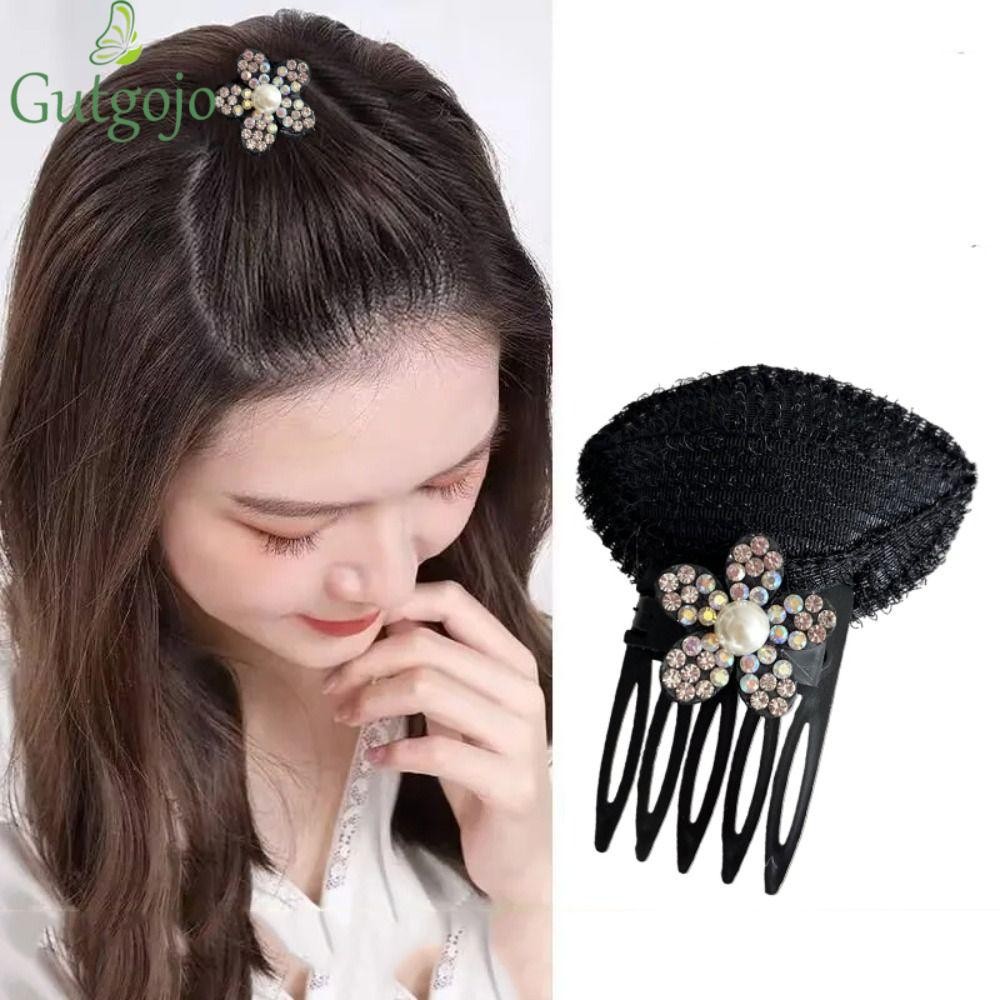Gutgojo Puff Hair Head Cushion, Sponge Hair Base, Pluffuffuffing Braid Hair Accessories Invisible Bu