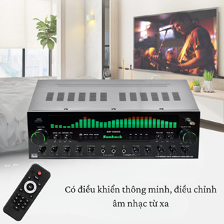  Amply Karaoke Bluetooth Sunbuck SR 5800 Công Suất Lớn 1000W 7 Kênh có điều khiển từ xa ampli gia đình 