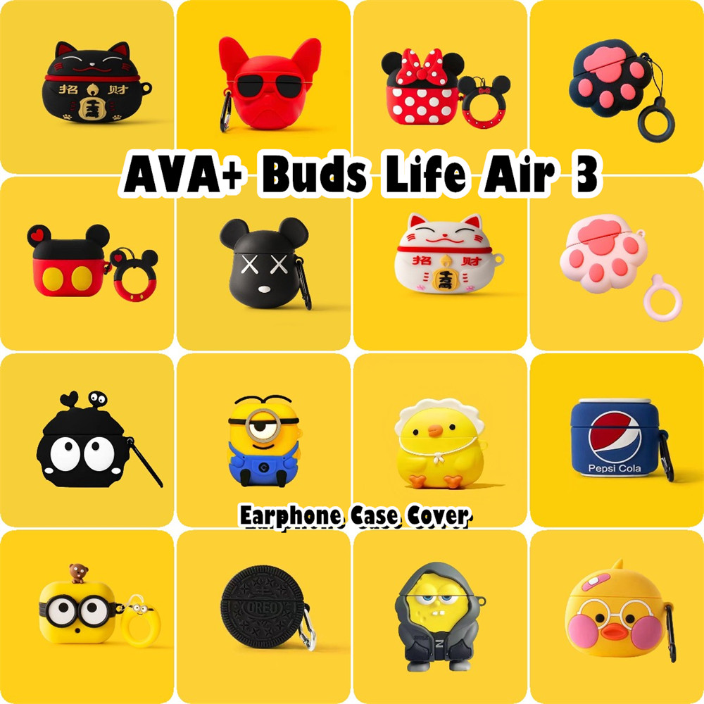 Hàng CÓ SẴNCho Ava + Buds Life Air 3 ốp tai ng Case phim hoạt hình sáng kiến Vỏ Bảo Vệ Hộp Sạc NO.1