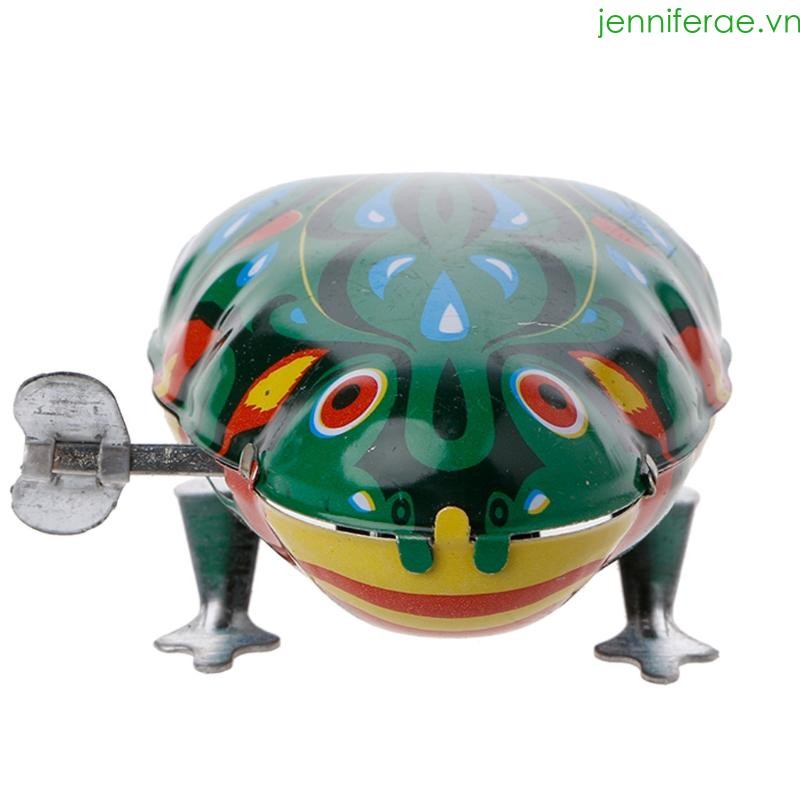 Metal Wind-up Jumping for Frog Clockwork Tin Toys Children Funny  Game Vintage f