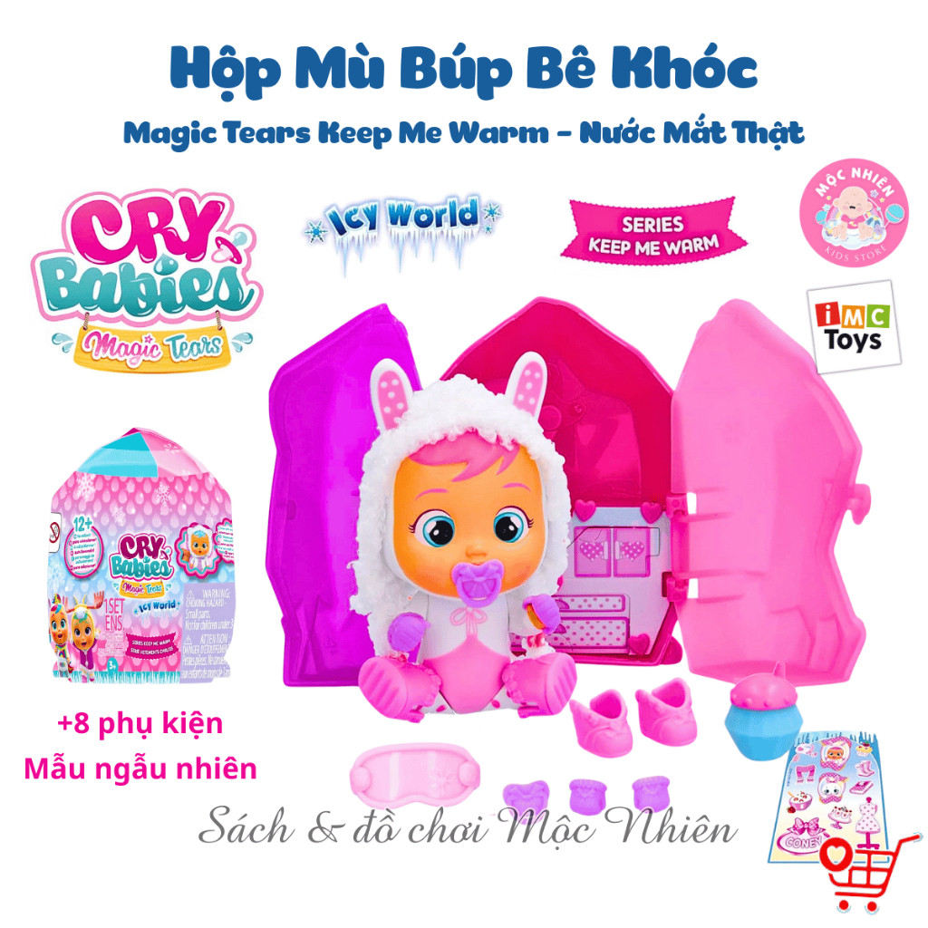 Hộp mù Búp bê mini Cry Babies Magic Tears Keep Me Warm IMC Toys - búp bê barbie cho bé gái