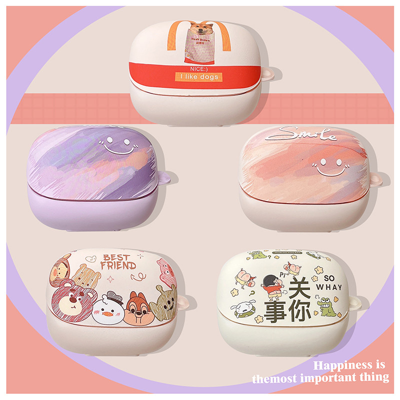 Thích hợp cho Baseus Bowie M2s / M2s Pro Case ốp tai ng Vỏ Tai Nghe Crayon Shin-chan Khuôn Mặt Cười 