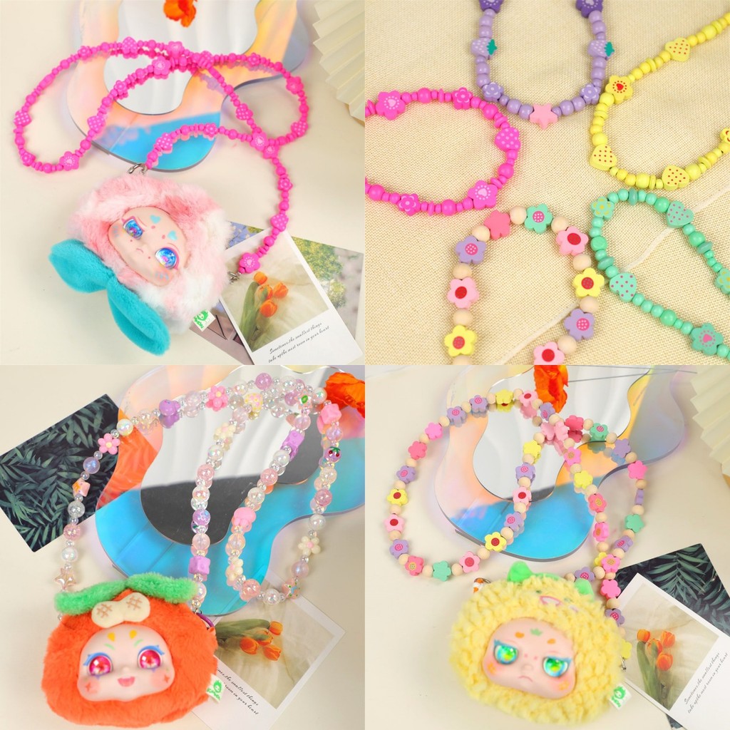 🔥🔥🔥GZHOUSE BabyThree  Migo Túi Đeo Ngang Dây Treo Dây Điện Thoại Dây Đeo Dài Ngoài Trời Mang Theo Chống Mất Đa Năng Hạt DIY Trái Tim Đa Năng Nơ Quyến Rũ Nhiều Màu Sắc