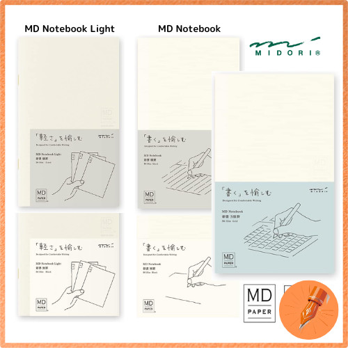 MIDORI DESIGNPHIL MD Notebook B6 Slim Size (Shinsho) Various Options