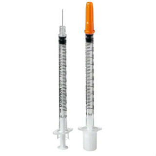 Bơm tiêm, kim chích tiểu đường Insulin Braun Omnican 1Ml/100IU ĐẦU CAM (1 CÂY)