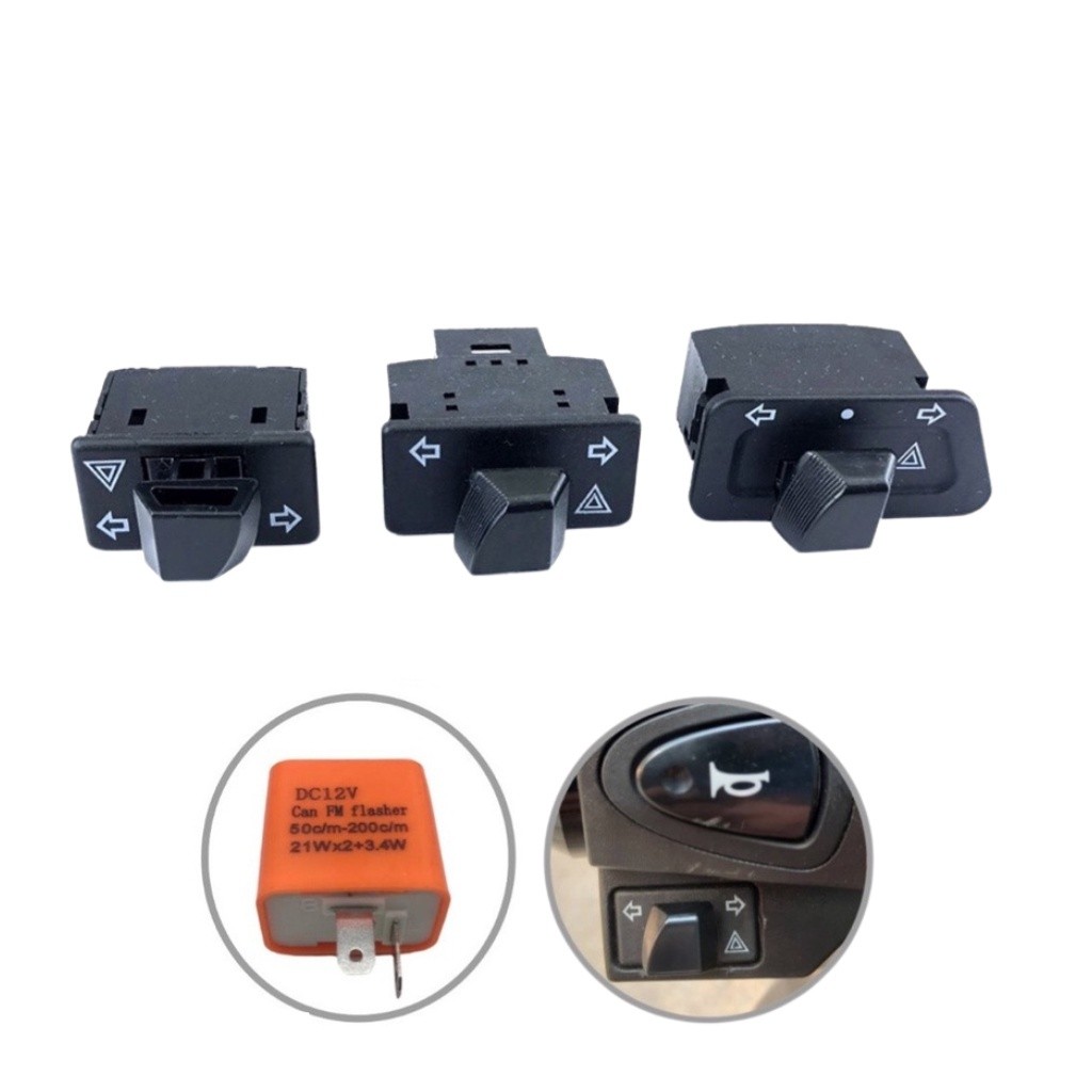 Công Tắc Xi Nhan Tích Hợp Haza - Tặng Kèm Chớp Chỉnh Cam