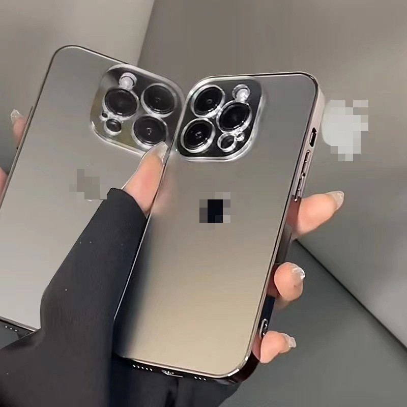 Ốp lưng kính mờ mạ điện sang trọng AG cho IPhone 16 15 14 11 13 12 Pro Max 16Plus Vỏ PC | BigBuy360 - bigbuy360.vn