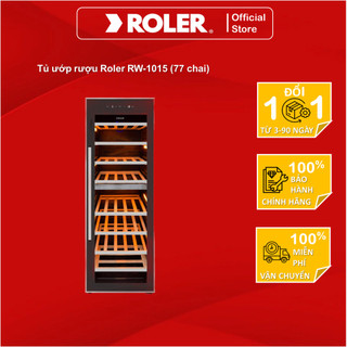 Tủ ướp rượu Roler RW-1015. Gỗ sồi 212 Lít. Bảo hành 2 năm