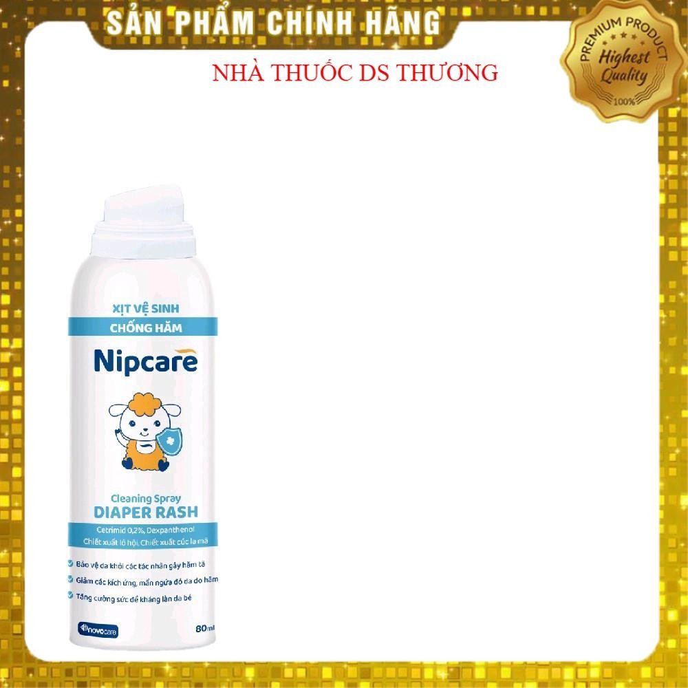 Xịt chống hăm nipcare an toàn nhanh lành da cho bé yêu chai 80ml