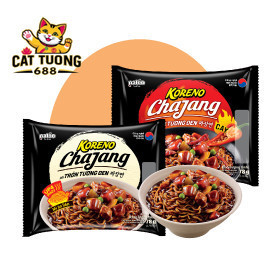  1 Thùng mì trộn Tương đen Paldo Koreno Vị Cay Và Không Cay  78gr x 20 gói  