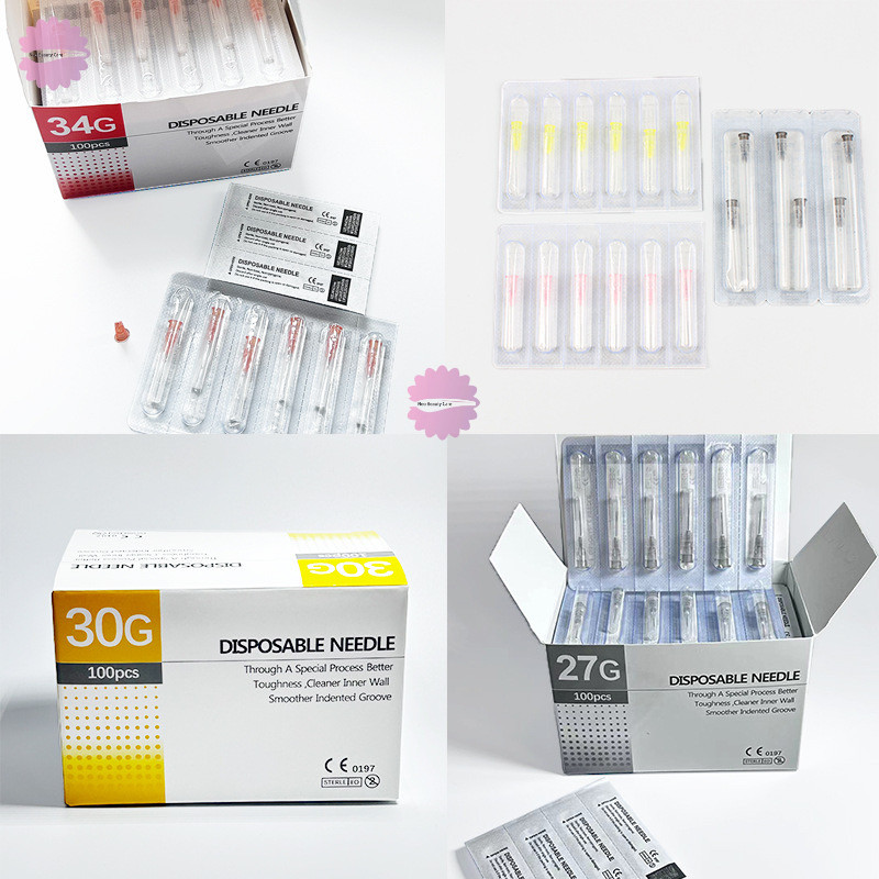 10 chiếc 50 chiếc 100 chiếc 34G1.5mm 34G2.5mm 34G4mm Cực mịn Kim hạ bì Người bán địa phương