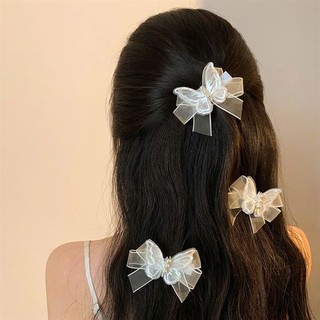  Nơ cài tóc nữ màu trắng kem đính hồ điệp nhỏ dễ thương   set 2 cái   tháng 5-2025 Giangpkc SP2227521 