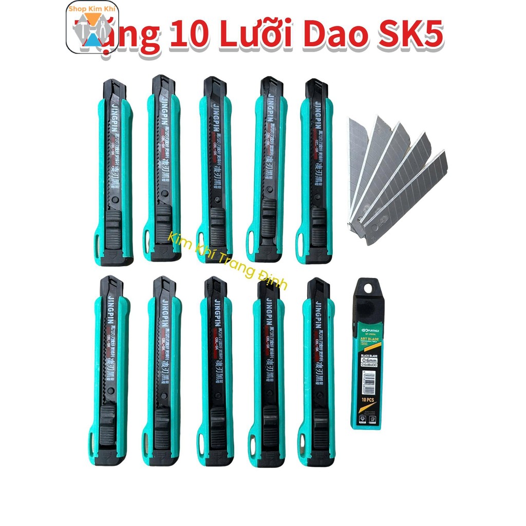 [Tặng 10 lưỡi dao SK5] Combo 10 dao dọc giấy A815 Gofuther làm bằng chất thép SK-5 siêu sắc bén