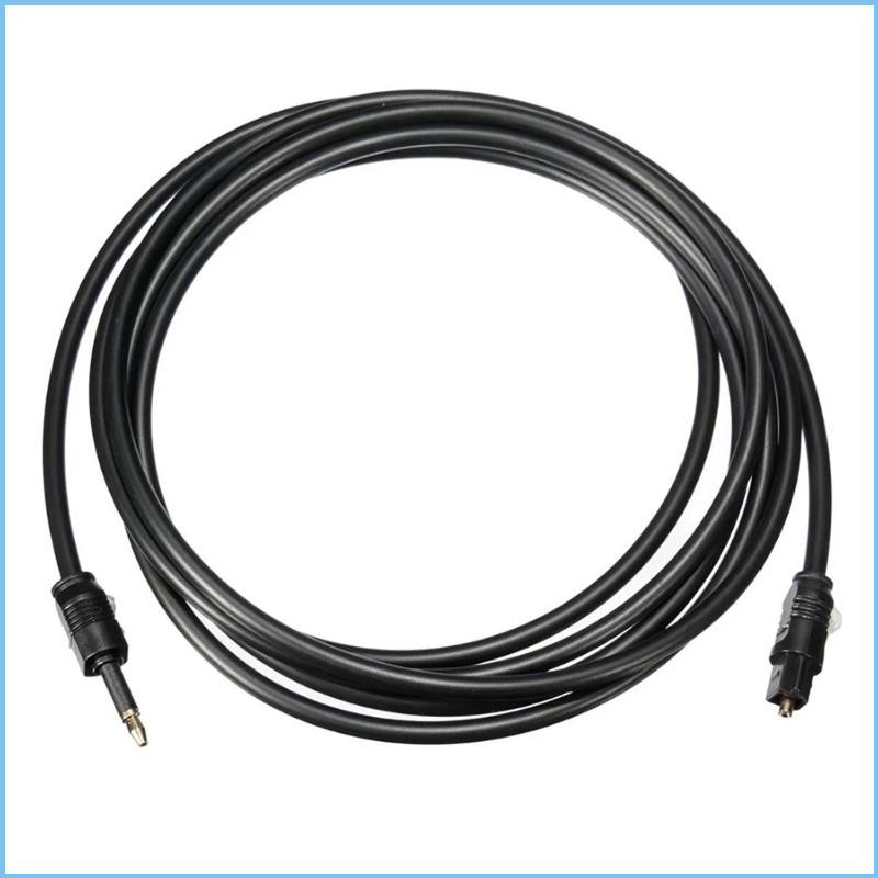 EZ 1m 1 5m 2m 5m Dây Sợi Quang 3 5mm Cắm Cáp Quang Kỹ Thuật Số SPDIF Đường Quang Đến Miệng Tròn TOSL