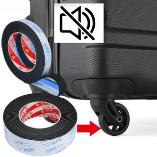 Tay áo bánh xe du lịch im lặng Cuộn 5M - Tấm bảo vệ cao su chống rơi cho bánh hành lý - Miếng dán giảm tiếng ồn chống mài mòn