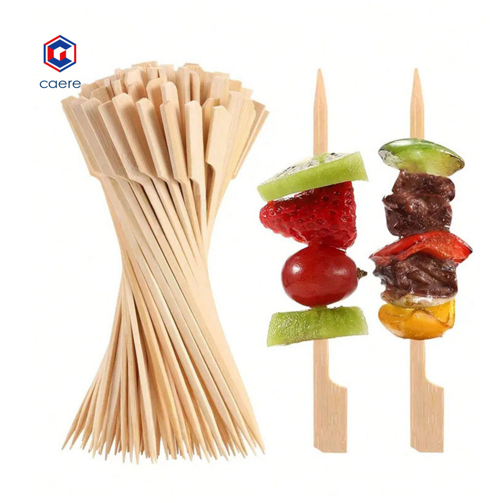 Xiên Trái Cây Cho Cocktail Trang Trí Cocktail Xiên 100 Chiếc Xiên Gỗ 6 Inch Cocktail Chọn Cho Bbq Ti