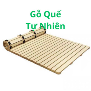 Giường pallet giường cuộn Nhật bản Giường ngủ giường ballet Giường gấp gọn chất liệu gỗ Quế Thơm