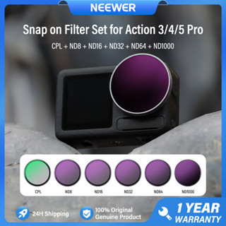 Bộ lọc NEEWER cho DJI Osmo Action 3 / 4 / 5 Pro, CPL ND ND1000 ND / PL HD Bộ lọc kính quang học cho máy ảnh hành động