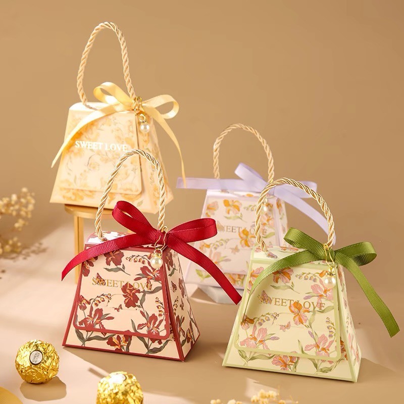 Hộp Đựng Quà Tặng Phong Cách Hàn Quốc Pastel Kèm Ruy Băng Có Tay Cầm [2 kích thước] - Mẫu mới 2023 Hepyy times_store