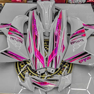  Dàn áo xe Sirius 50 110cc - Full Trắng - Nhựa ABS cao cấp Tặng Tem PVC 3 lớp 