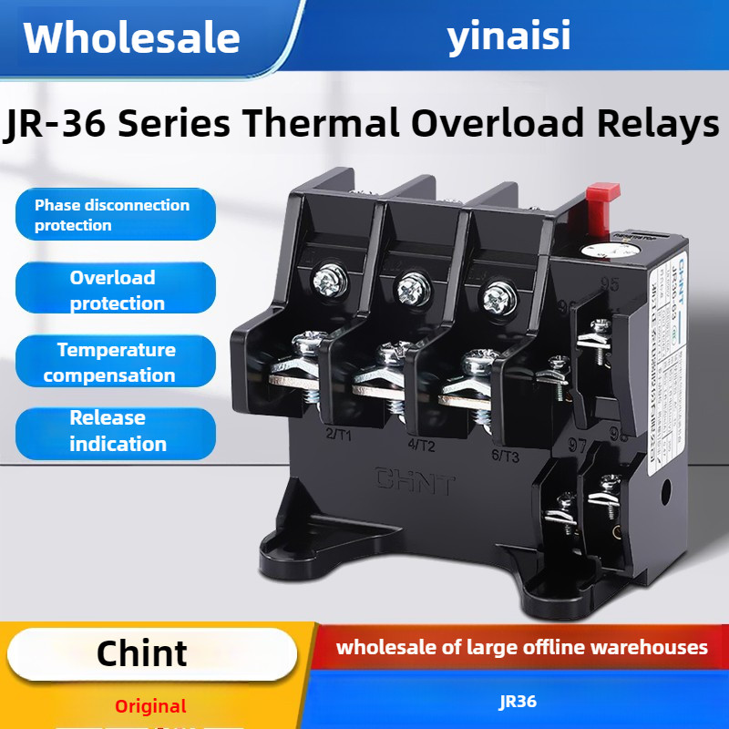 Rơle nhiệt Chint JR36-20 Bảo vệ quá tải 63A Bảo vệ quá tải dòng điện JR36-63 Bảo vệ quá nhiệt