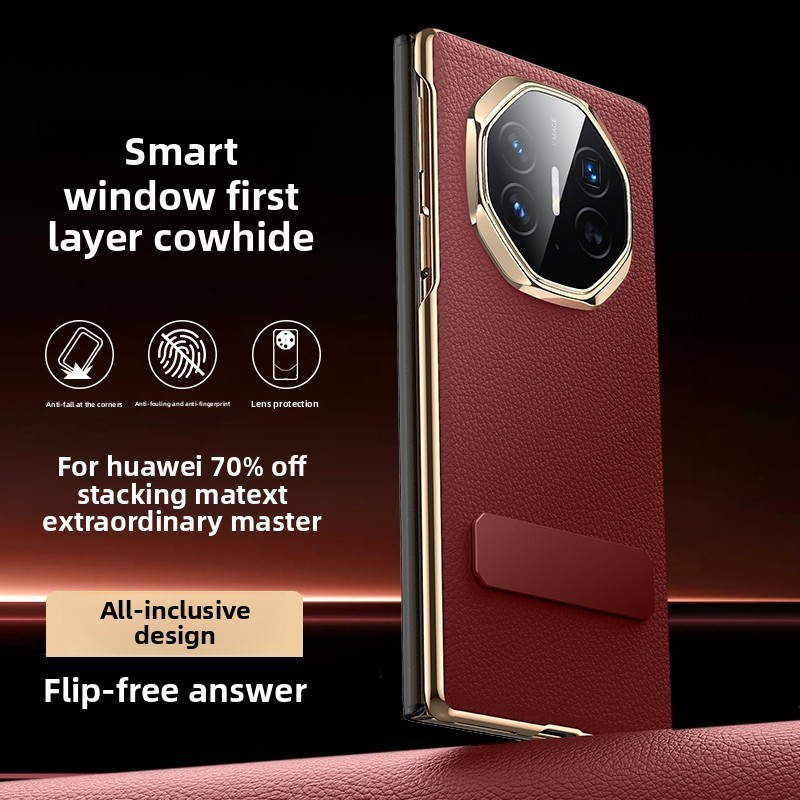 Vỏ Cao Cấp Thẩm Mỹ Cho HUAWEI Mate XT Ốp Lưng Từ Tính Thanh Lịch Da Top-grain Cổ Điển XT Có Đế Điện 