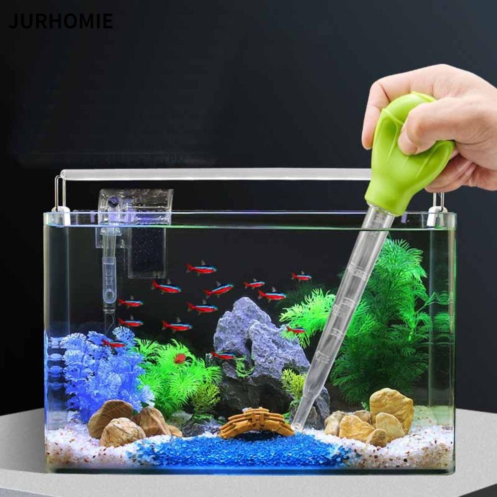 JURHOMIE Dụng cụ làm sạch sỏi bể cá, Pipet bể cá Siphon hiệu quả, Làm sạch ống hút kéo dài với ống n
