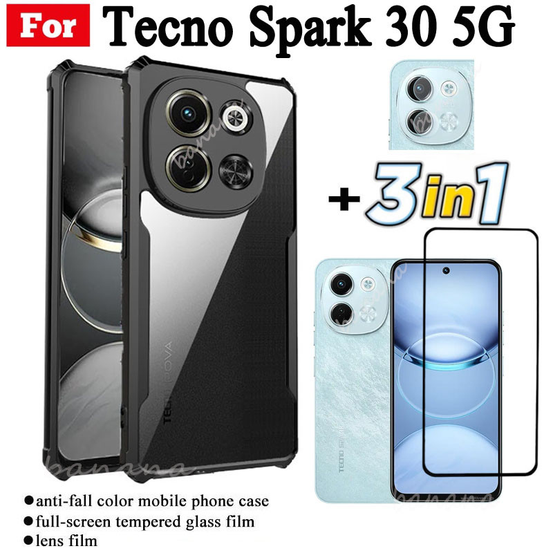 Ốp điện thoại di động chống rơi 3 TRONG 1 Tecno Spark 30 5G cho Tecno Spark 30 Pro 30C Spark 20 Pro 