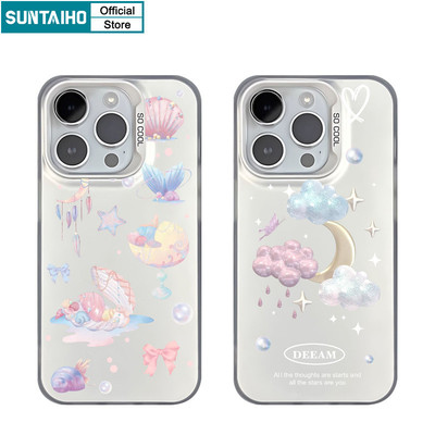 Suntaiho Chất Lượng Cao Dreamy Nebula Họa Tiết Ốp lưng Iphone 16 15 14 13 12 11 Pro Max TPU Silicon Mềm Cao Cấp Chống Sốc Ốp Lưng