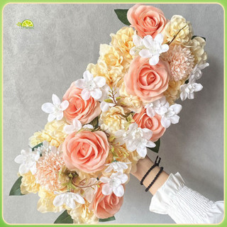 Fianao Hàng Hoa Nhân Tạo Tinh Tế Sắp Xếp Tường Cung Cấp Nghệ Thuật Hiện Đại Giả Hoa Hồng Hàng Thực Tế