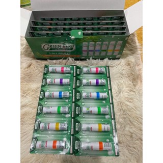 COMBO 12 ỐNG DẦU HÍT THÔNG MŨI bạċ GREEN HERB THÁI LAN M76