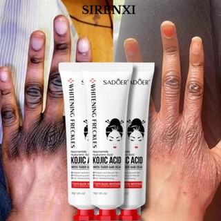 Sirenxi Kojic Acid Whiten Tenderhand Cream, Loại bỏ nếp nhăn Fade Fine Lines Kojic Acid Fade Dull Hand Cream, Kem dưỡng ẩm chống nứt Hàn Quốc Chăm sóc tay