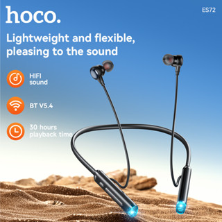 Hoco ES72 Tai nghe Bluetooth thể thao treo cổ Tai nghe không dây Bluetooth 5.4 IPX7 Tai nghe đeo cổ chống nước có micrô Tai nghe chờ dài cho điện thoại ios và Android