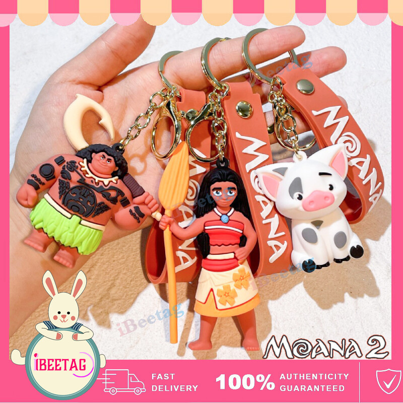 Moana 2 Maui Hình Móc Khóa Ba Lô Mặt Dây Chuyền Xe Móc Khóa Búp Bê Dễ Thương Hoạt Hình Phụ Kiện Đồ C
