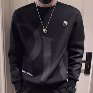 Plus Size Áo Sơ Mi Mồ Hôi Nam Tay Dài Plus Size Áo Sơ Mi Nam Dài Mới Phong Cách Hàn Quốc Áo nam Hợp Thời Trang Với Cảm Giác Cao Cấp, Áo Chui Đầu Cổ Tròn Và Áo Khoác Lông Cừu