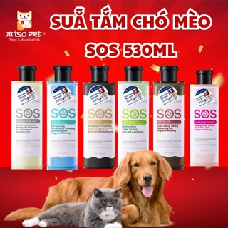 Sữa Tắm Cho Chó Mèo SOS Ngăn Ngừa Ghẻ Nấm Và Làm Mượt Lông Cho Thú Cưng Hương Thơm Dịu Nhẹ 530 ml