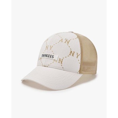 MLB - Nón bóng chày unisex Diamond Monogram Sporty Mesh_3AMCM0153-50IVS