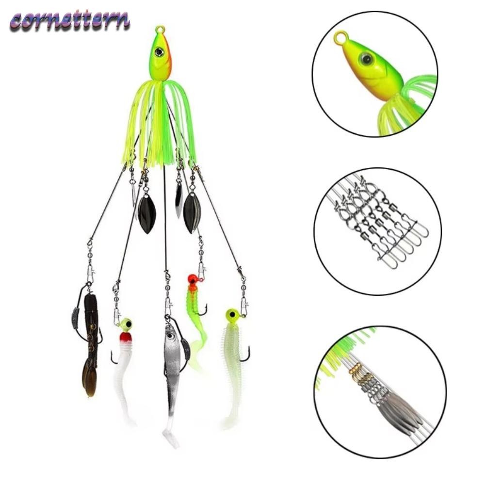Corne Alabama Rig Mồi Câu Cá, Dù Bơi Mềm Swimbait, Mềm Swimbait Spinner Tấn Công Nhóm Biển Mồi Câu C