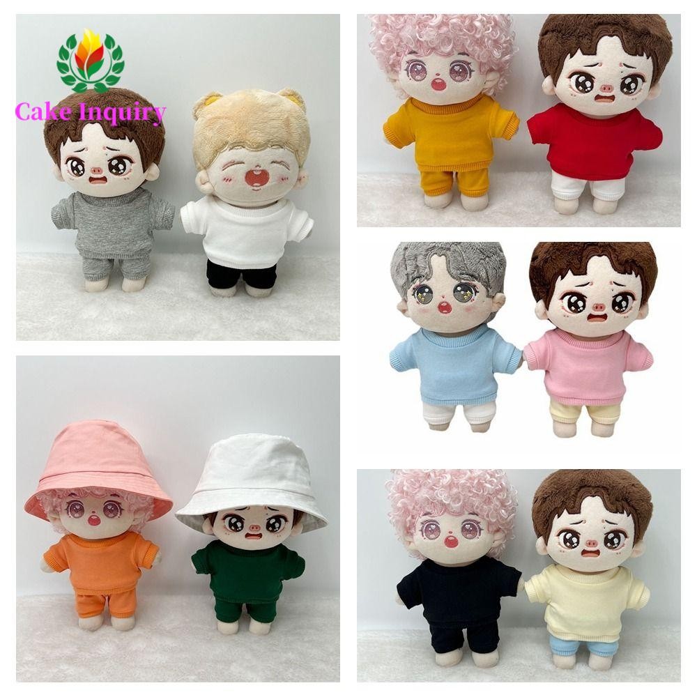 SAHRAI Áo Sơ Mi Quần Áo Búp Bê 20cm, Phụ Kiện Búp Bê Áo Len Quần Không Thuộc Tính Quần Áo Búp Bê, Tr