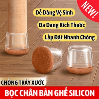 Bộ 4 Bọc Chân Bàn Ghế Imperial Nook Silicon Chống Trầy, Giảm Ồn, Đế Nỉ
