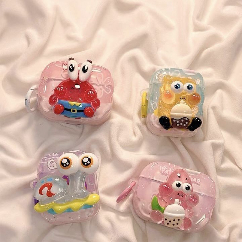 Vỏ bảo vệ AirPodsPro2 SpongeBob SquarePants cho AirPods 3/2/1 cho tai nghe Apple