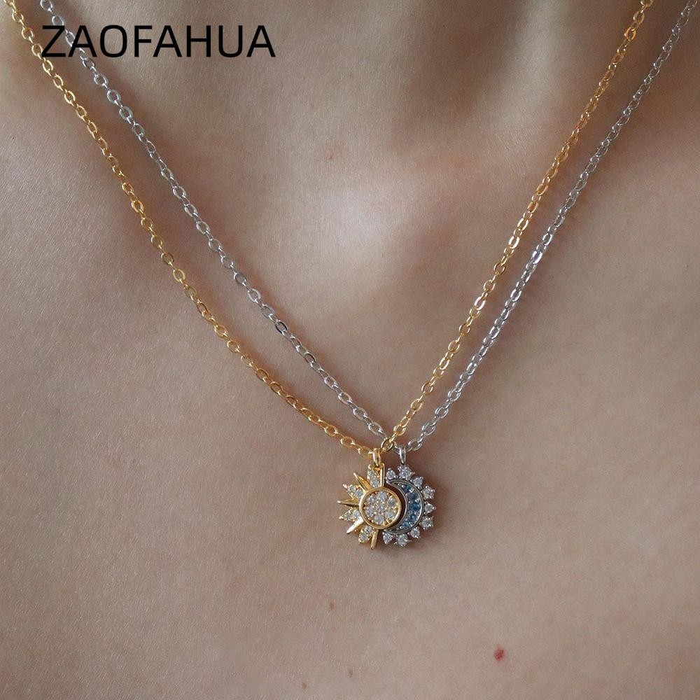 Vòng Cổ ZAOFAHUA, Vòng Cổ Từ Tính Mặt Trời Vàng Mặt Trời, Vintage Ngày Lễ Tình Nhân Ánh Nắng Và Ánh 
