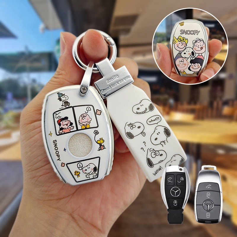 ốp chìa khoá Mercedes-Benz W205 GLA glc300l c200l W204 W212 GLC c260l gla200 c260l vỏ chìa khoá ô tô