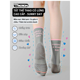 Tất Thể Thao Nữ Cổ Lửng Cao Cấp Sunny Day - Siêu Thoáng Khí, Thoải Mái, Chống Trượt, Giảm Chấn - Lady In Motion