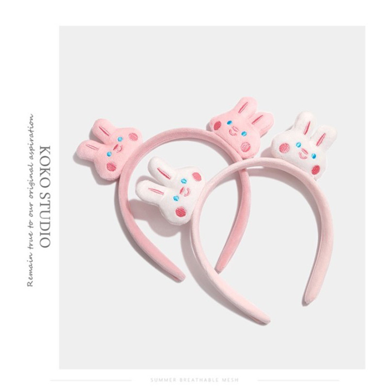 Băng đô động vật nhồi bông Kuromi Melody Makeup Face Wash Mũ đội đầu Nữ Dễ thương Đơn giản Hai đầu