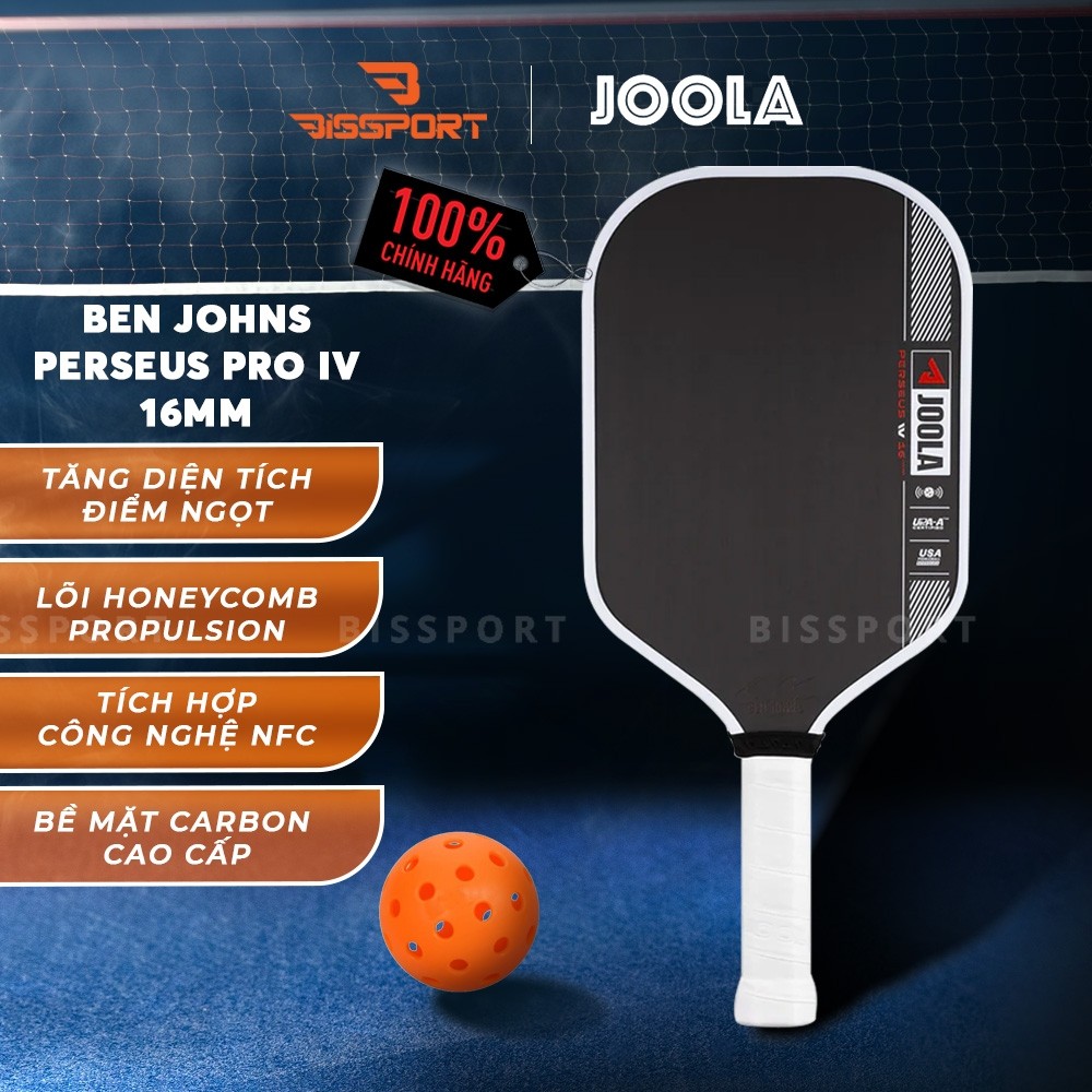 Vợt Pickleball JOOLA Perseus 4 Pro 16mm Chính Hãng – Cấu Trúc Tổ Ong – Cân Bằng – Phản Xạ Nhanh – Xo
