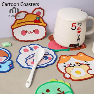   Koqzm  Thảm lót ly silicon chống trượt hoạt hình Thảm trà cà phê Cốc uống nước nóng Thảm lót ly Tấm lót cách nhiệt cho nhà bếp  mới  
